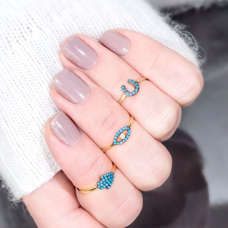 Anel Ferradura Cravejada Zircônia Banhado a Ouro 18K