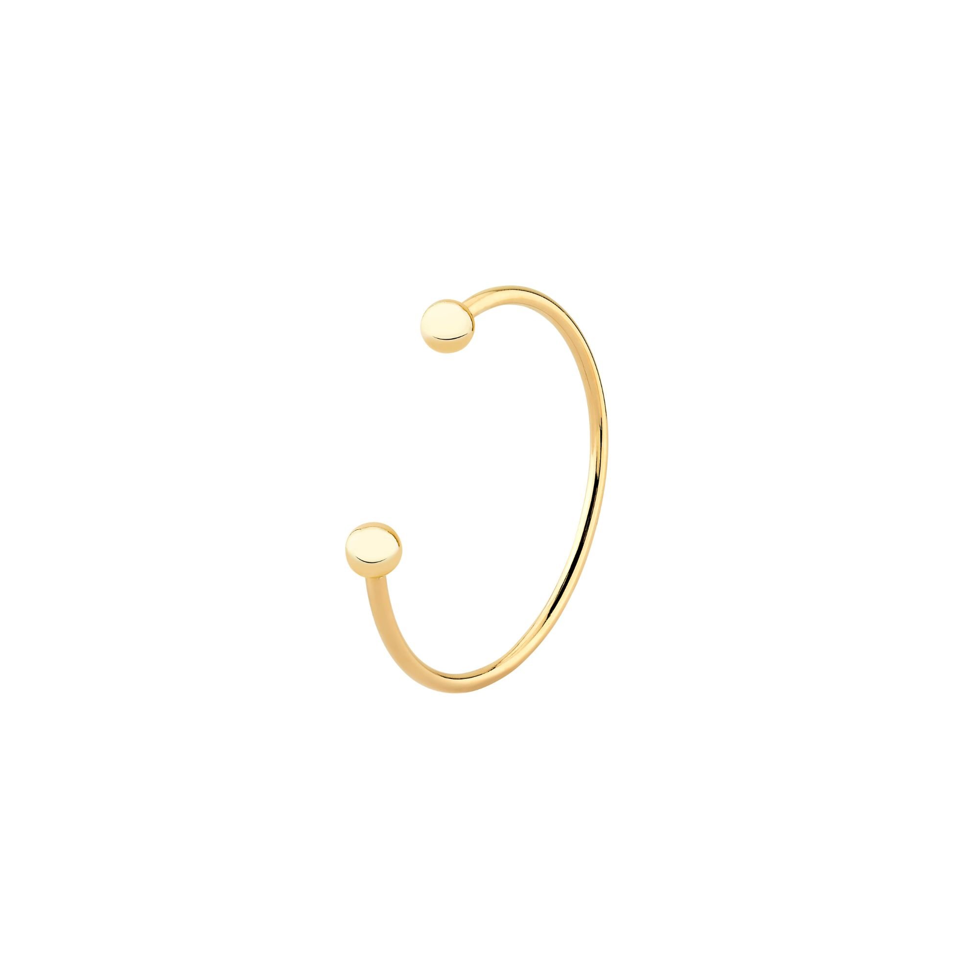 Bracelete Aberto de Esfera Fressen Flow Banhado a Ouro 18K - OURO AMARELO