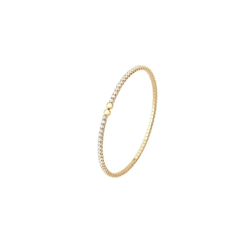Bracelete Fio de Zircônias Fressen Moms Banhado a Ouro 18K