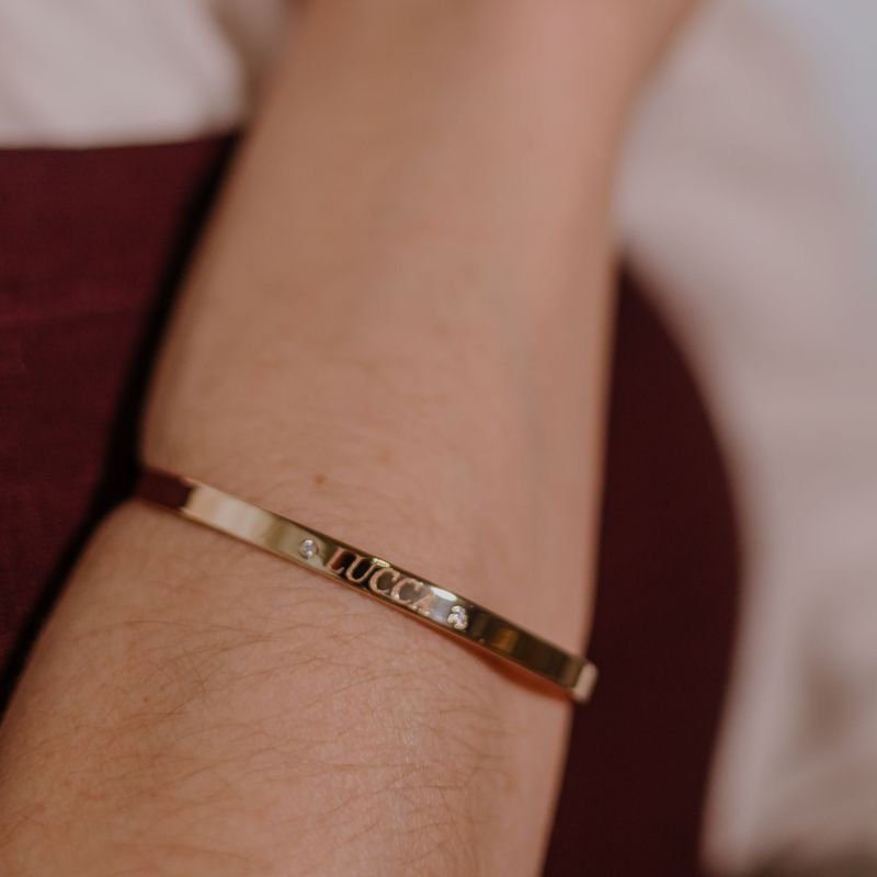 Bracelete My Collection Personalizável Banhado a Ouro 18K