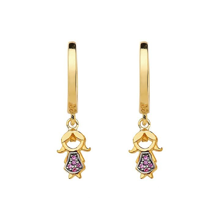 Brinco Argola My Collection Love Tradicional Lisa Banhada a Ouro 18K - Coração