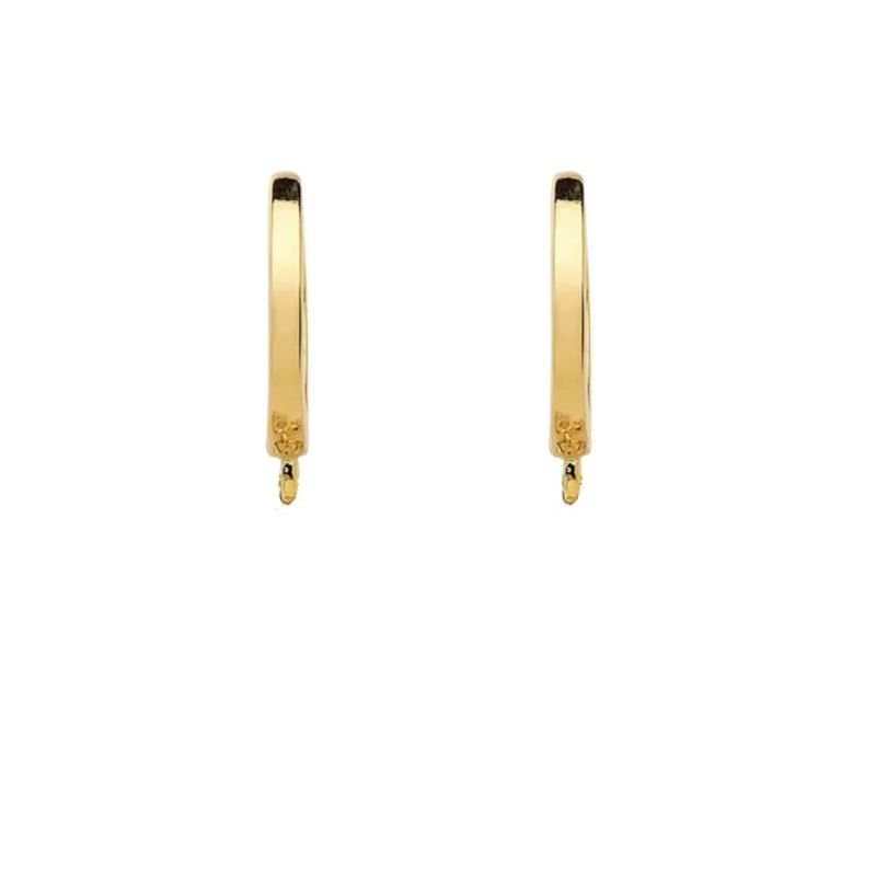 Brinco Argola My Collection Love Tradicional Lisa Banhada a Ouro 18K