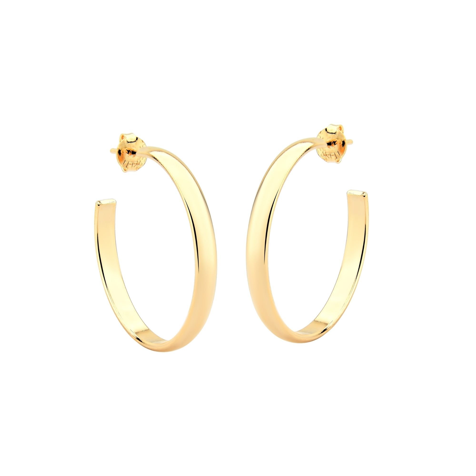 Brinco Meia Argola Lisa Fressen Mom´s Banhado a Ouro 18K