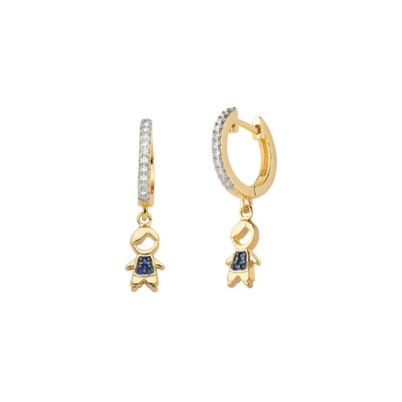 Brinco My Collection Argola Cravejada Candy Banhado a Ouro 18K