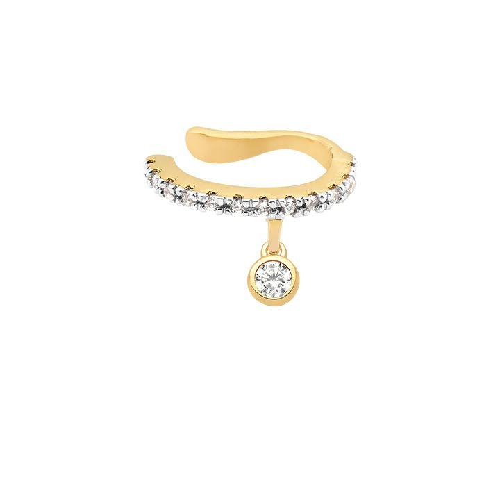 Brinco Piercing My Collection Candy LE Letras Cravejadas Banhado a Ouro 18K - Z