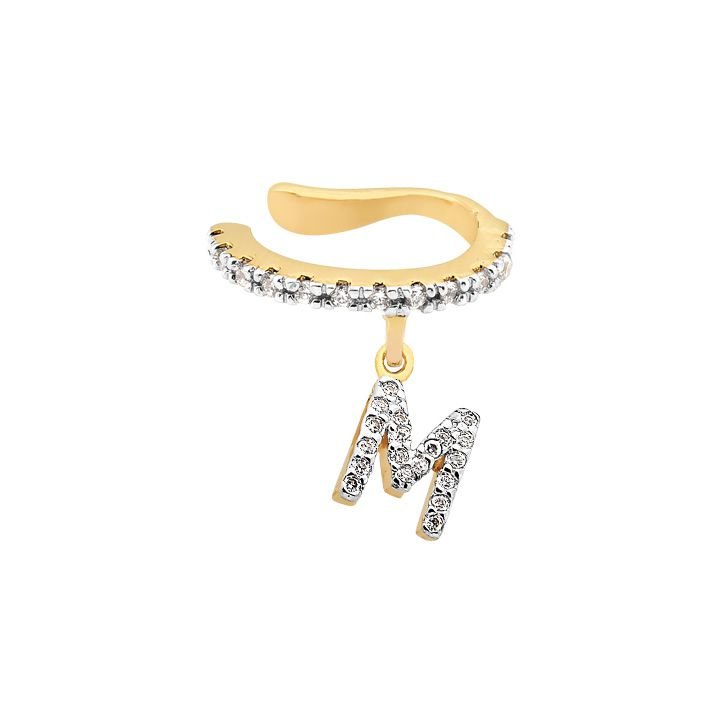 Brinco Piercing My Collection Candy LE Letras Cravejadas Banhado a Ouro 18K - Z