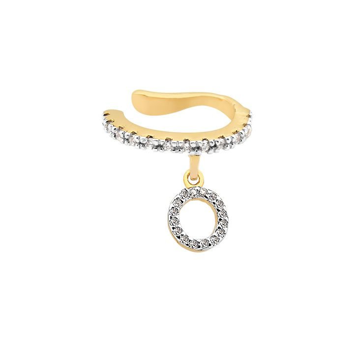 Brinco Piercing My Collection Candy LE Letras Cravejadas Banhado a Ouro 18K - Z