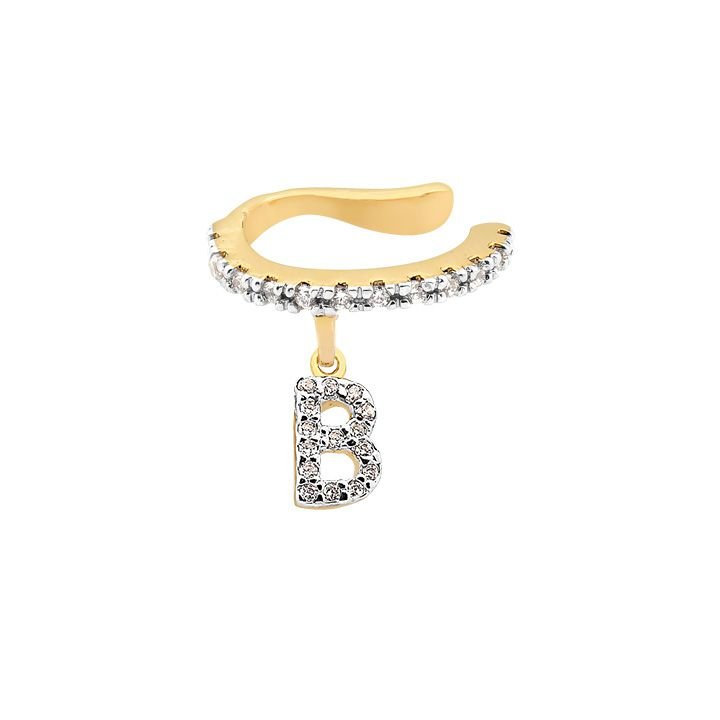 Brinco Piercing MyCollection Candy LD c/ Pingentes Banhado a Ouro 18K - Cruz