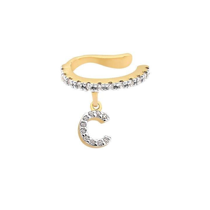 Brinco Piercing MyCollection Candy LD c/ Pingentes Banhado a Ouro 18K - Cruz