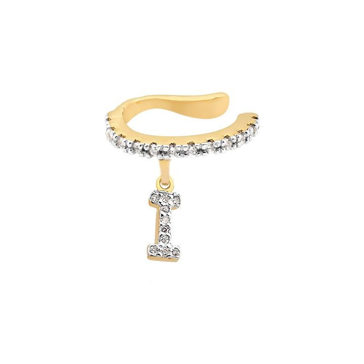 Brinco Piercing MyCollection Candy LD c/ Pingentes Banhado a Ouro 18K - Cruz