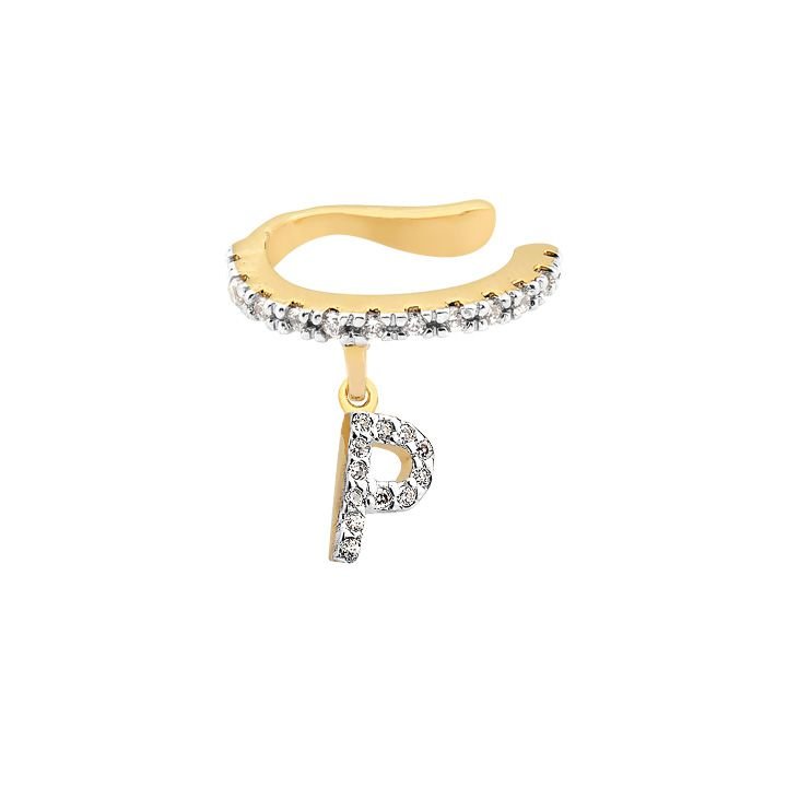 Brinco Piercing MyCollection Candy LD c/ Pingentes Banhado a Ouro 18K - Cruz