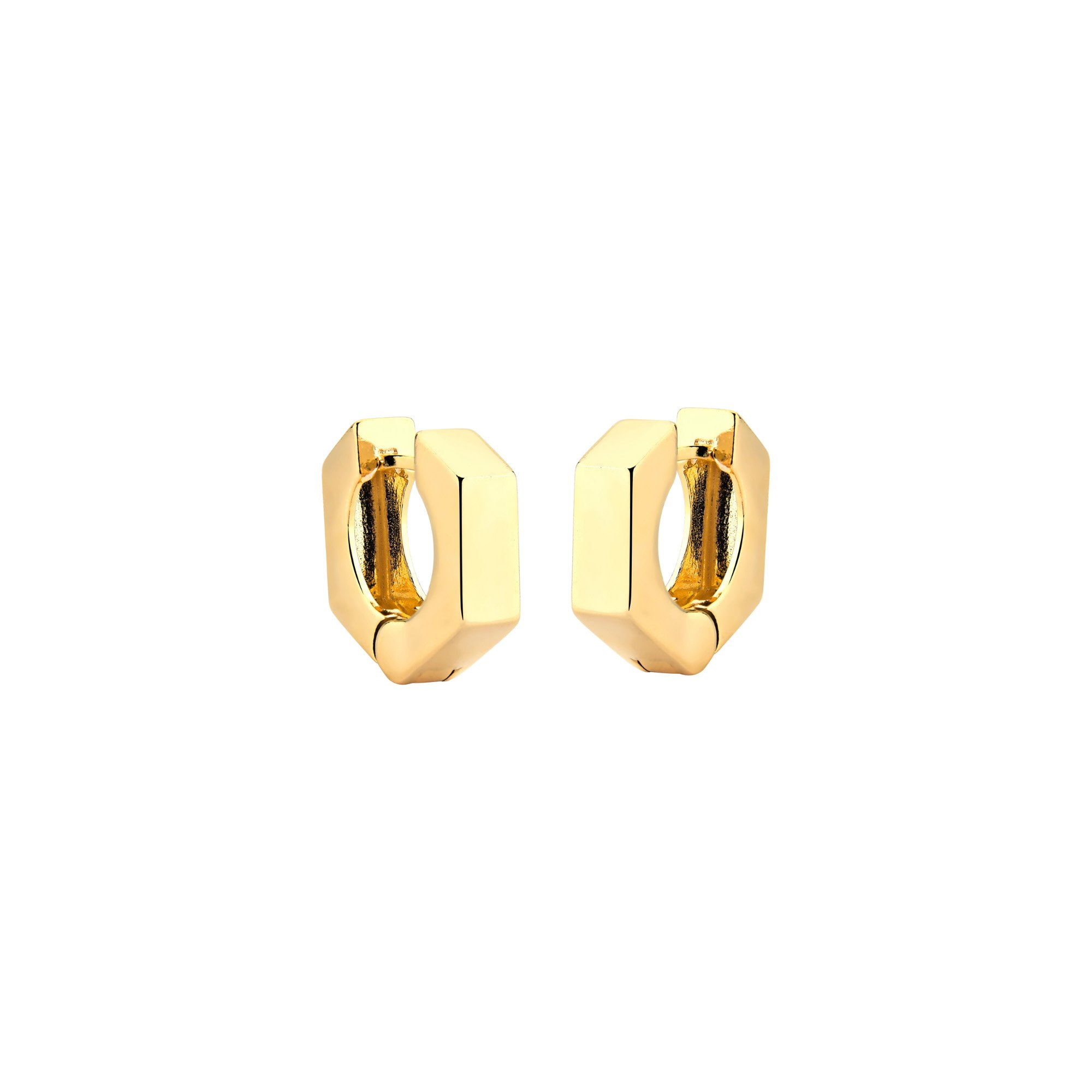 Brincos And You Argola Lisa Banhado a Ouro 18K