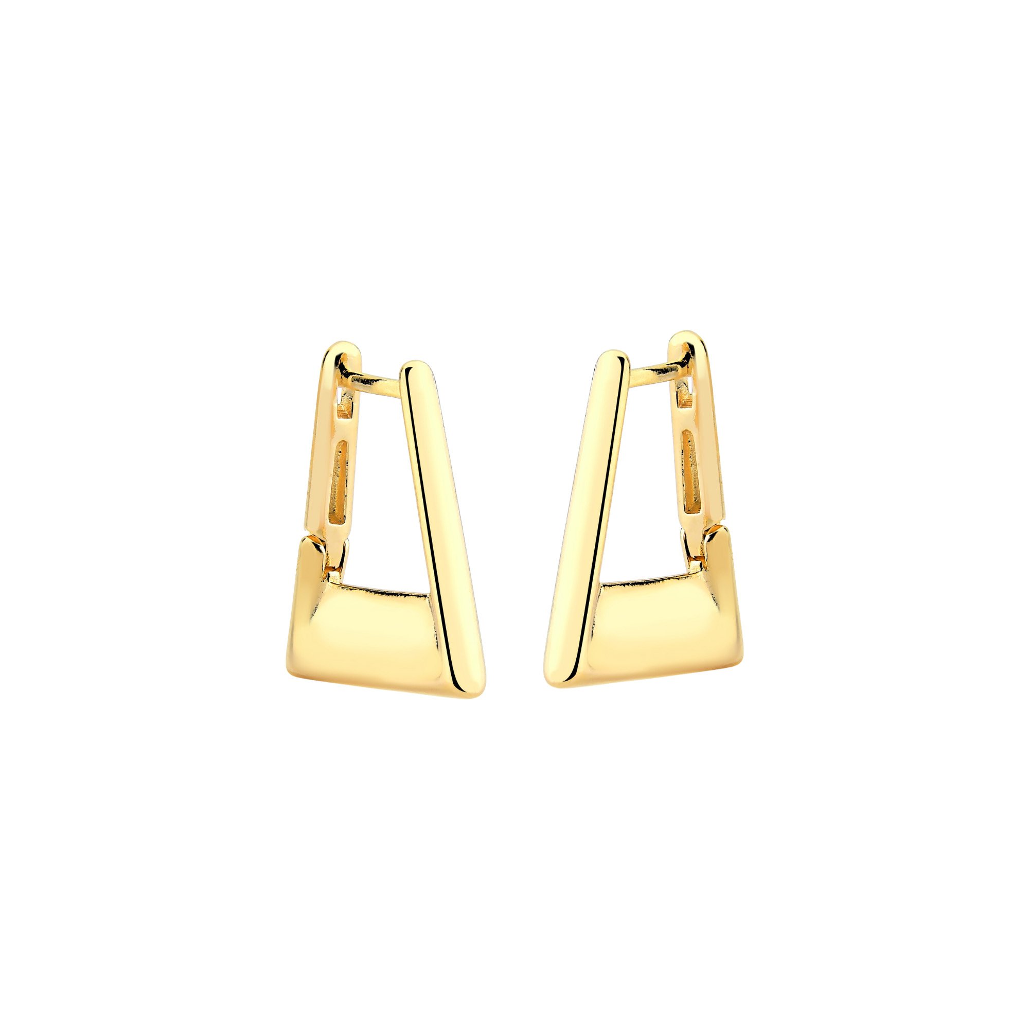 Brincos And You Liso Banhado a Ouro 18K