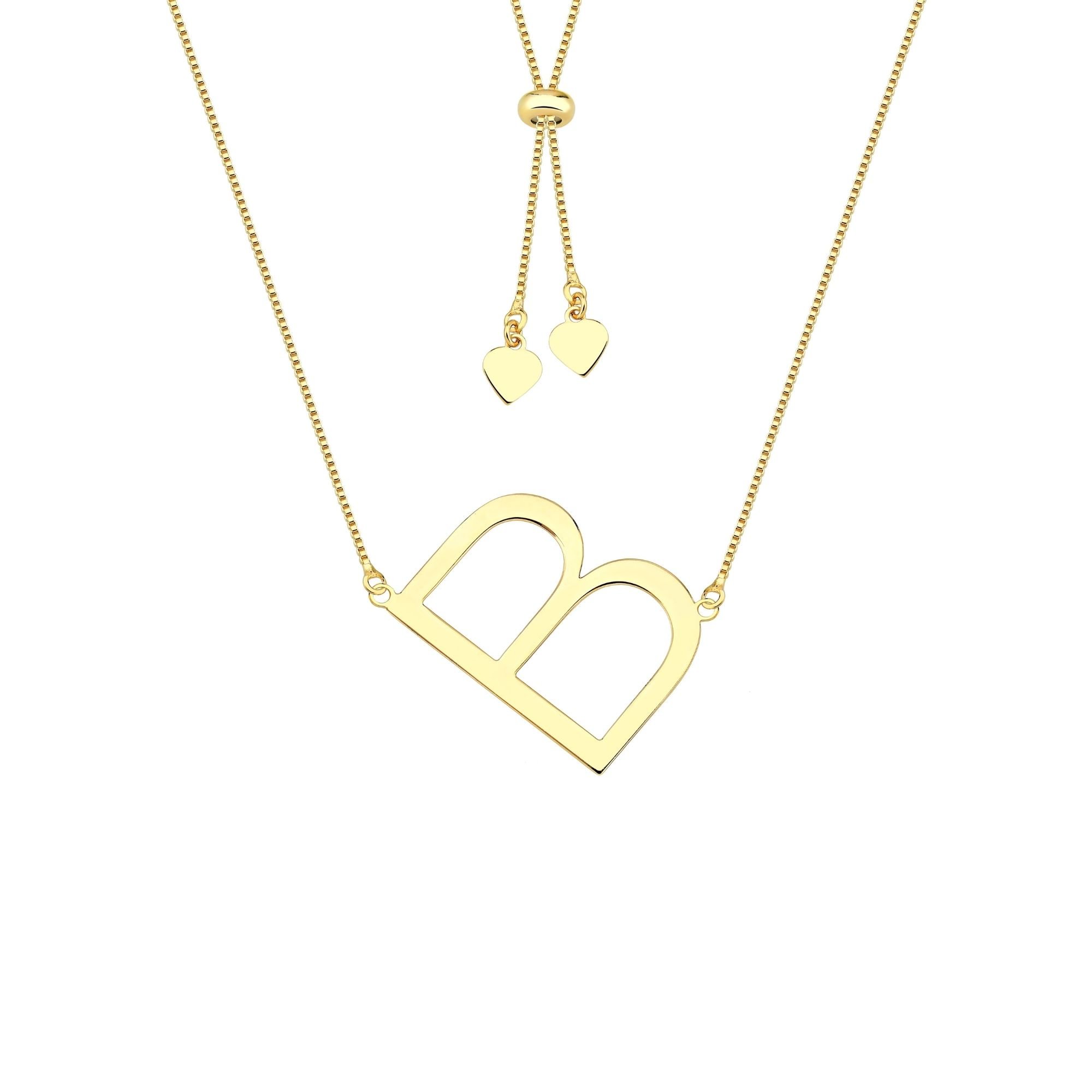 Colar com Letra Inicial A a Z Mom's Banhado a Ouro 18K - Sem Escrita - X