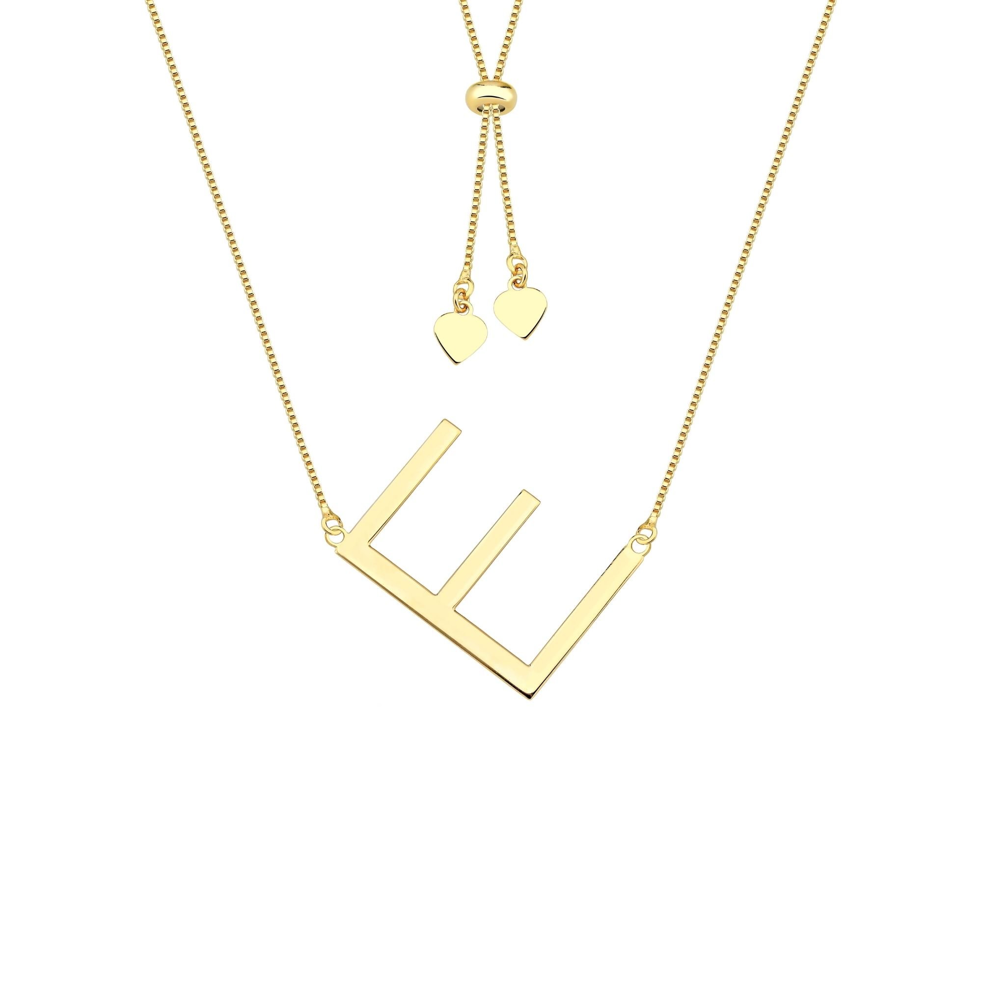 Colar com Letra Inicial A a Z Mom's Banhado a Ouro 18K - Sem Escrita - X