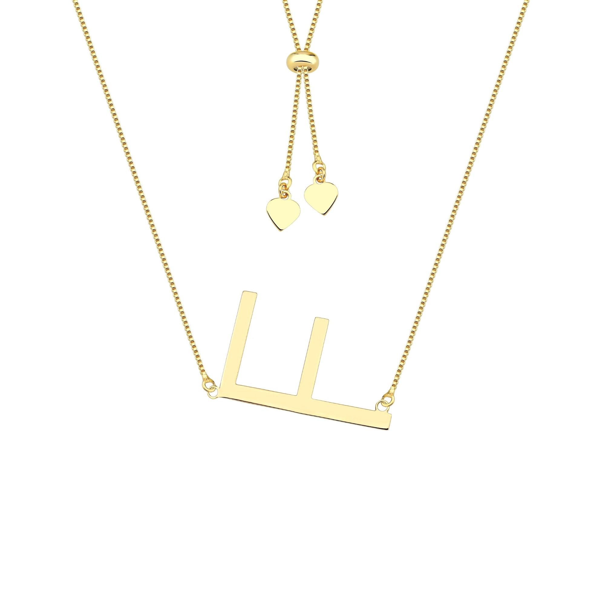 Colar com Letra Inicial A a Z Mom's Banhado a Ouro 18K - Sem Escrita - X