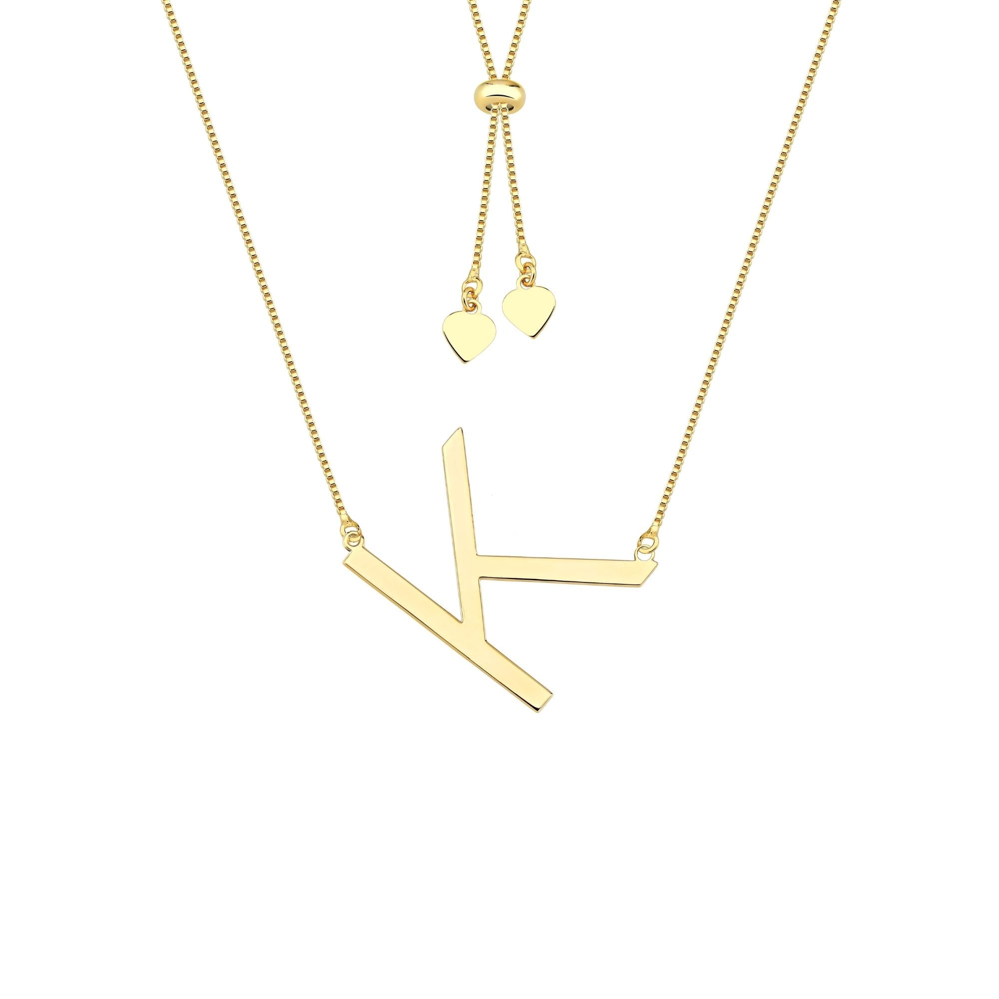 Colar com Letra Inicial A a Z Mom's Banhado a Ouro 18K - Sem Escrita - X