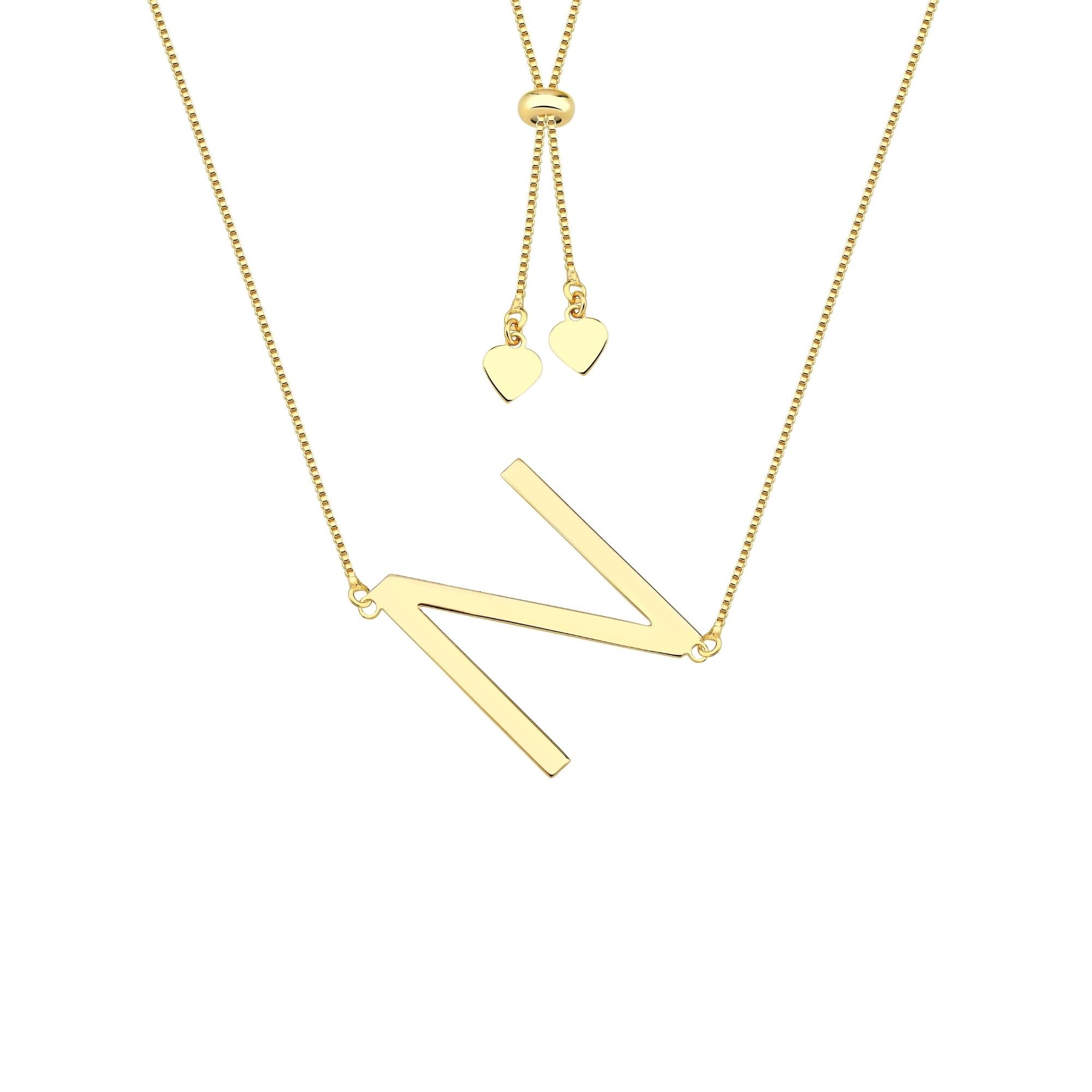 Colar com Letra Inicial A a Z Mom's Banhado a Ouro 18K - Sem Escrita - X