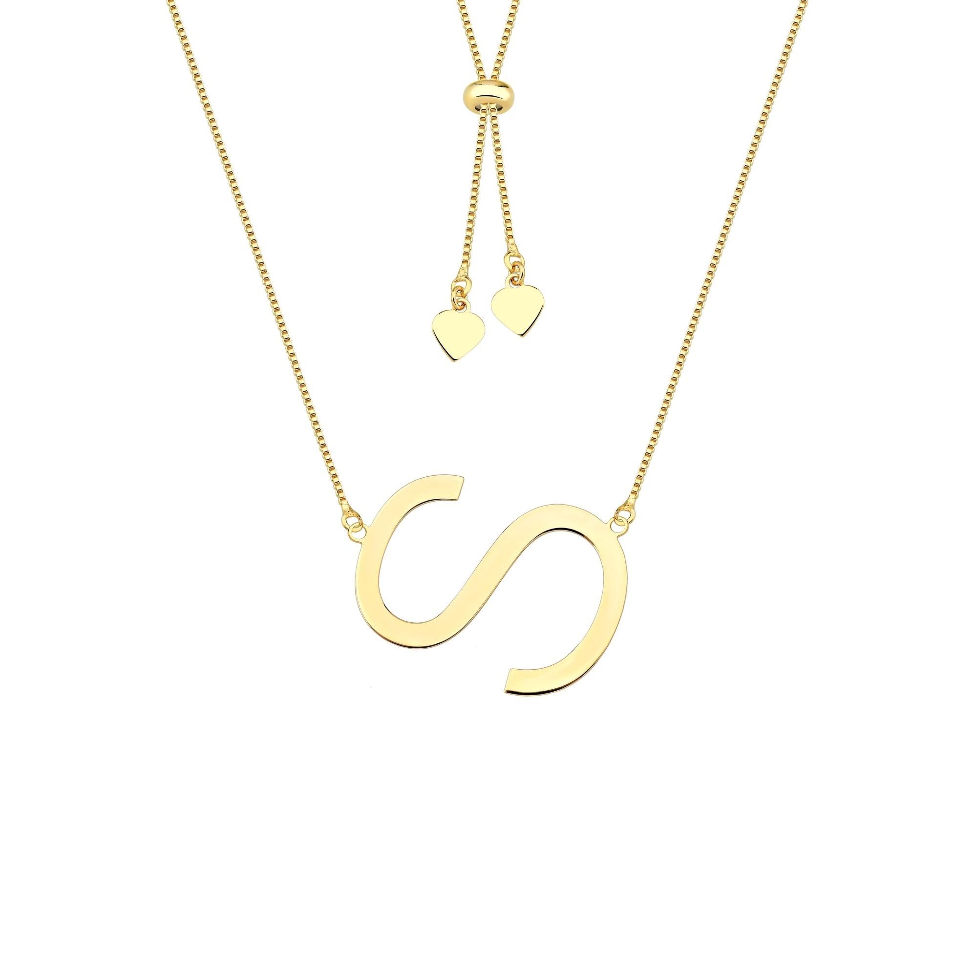 Colar com Letra Inicial A a Z Mom's Banhado a Ouro 18K - Sem Escrita - X