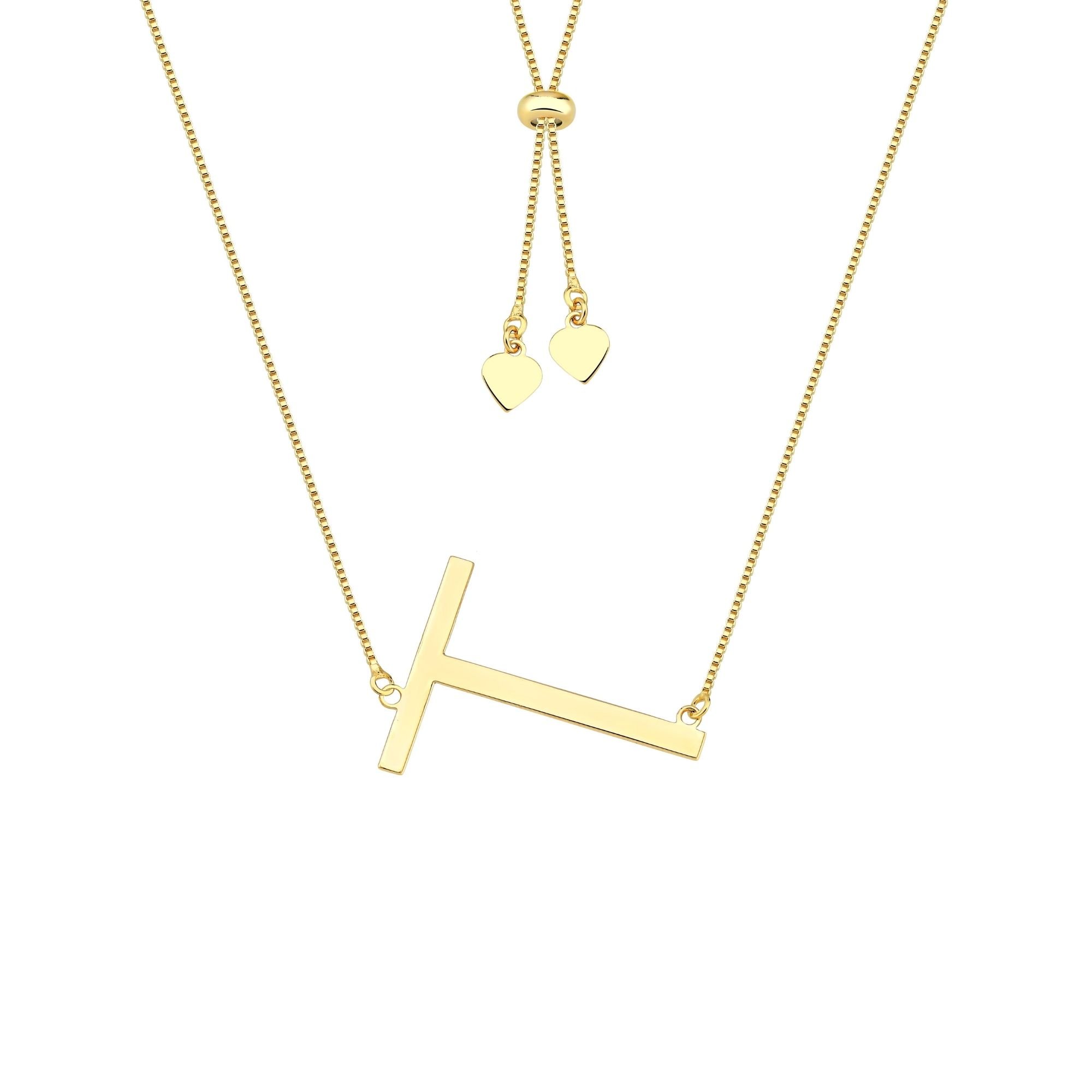 Colar com Letra Inicial A a Z Mom's Banhado a Ouro 18K - Sem Escrita - X