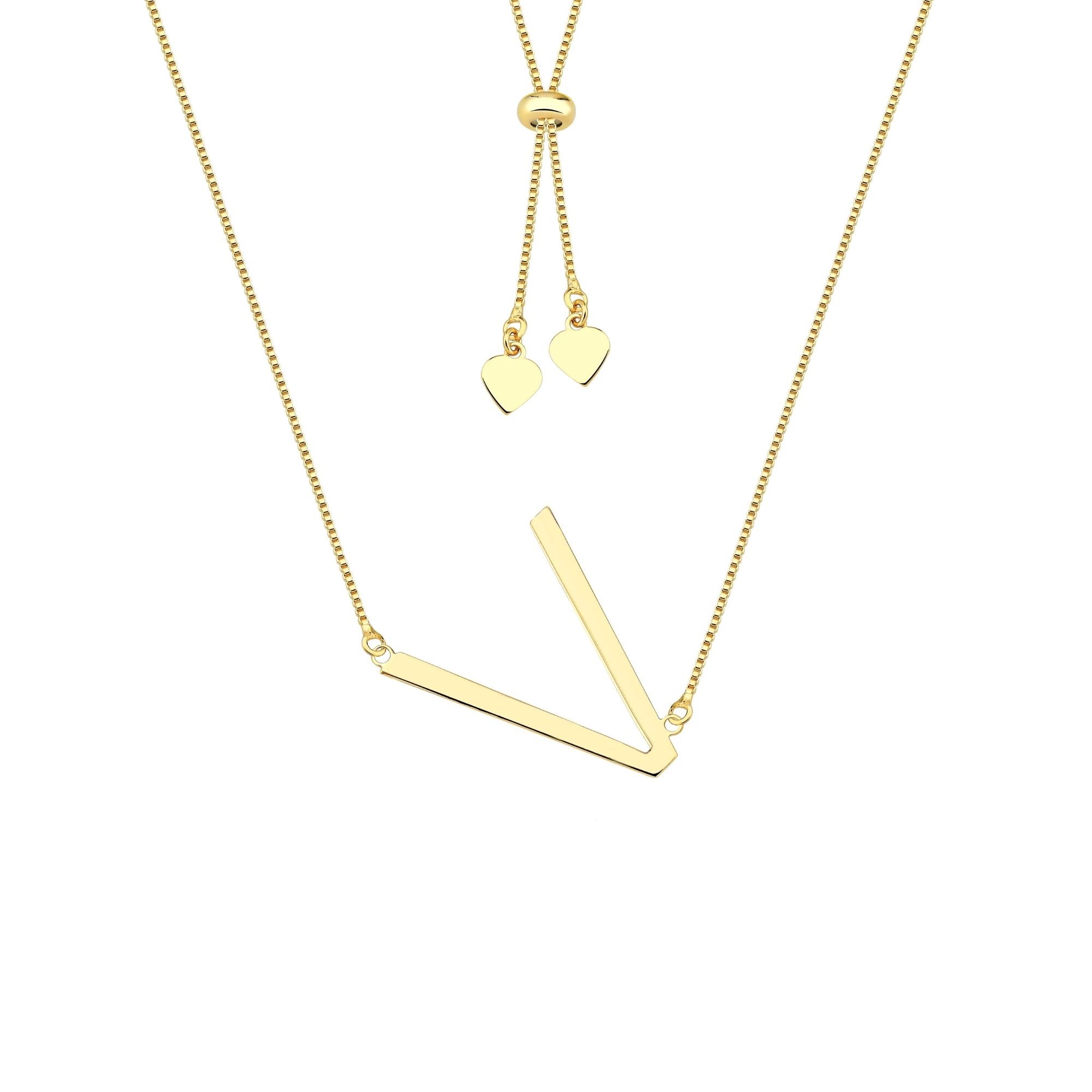 Colar com Letra Inicial A a Z Mom's Banhado a Ouro 18K - Sem Escrita - X