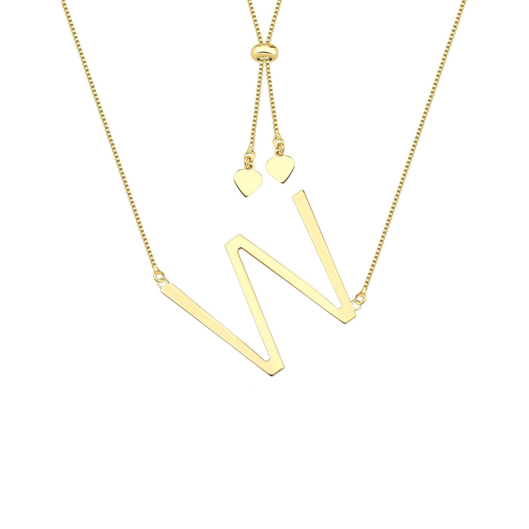 Colar com Letra Inicial A a Z Mom's Banhado a Ouro 18K - Sem Escrita - X