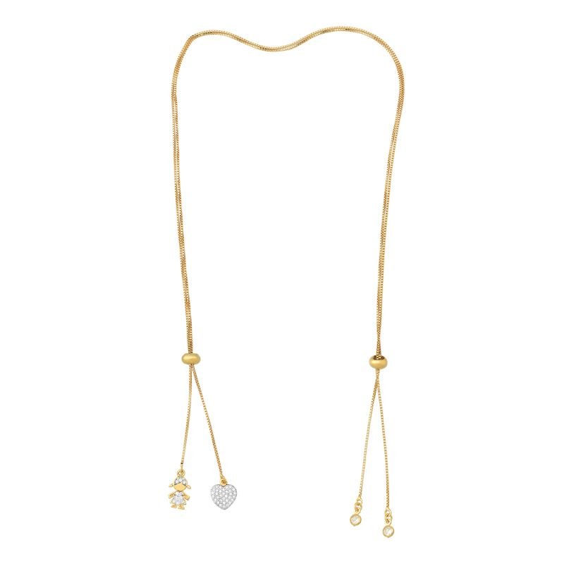 Colar My Collection Candy Gravata Banhada a Ouro 18k