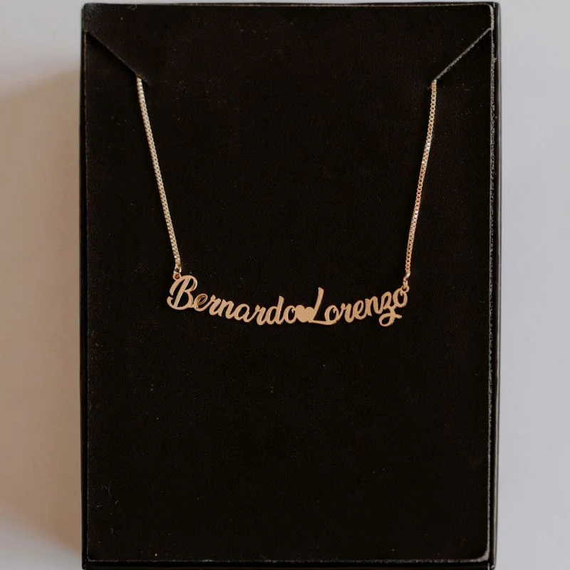 Colar My Collection Eternize Manuscrito Banhado a Ouro 18K