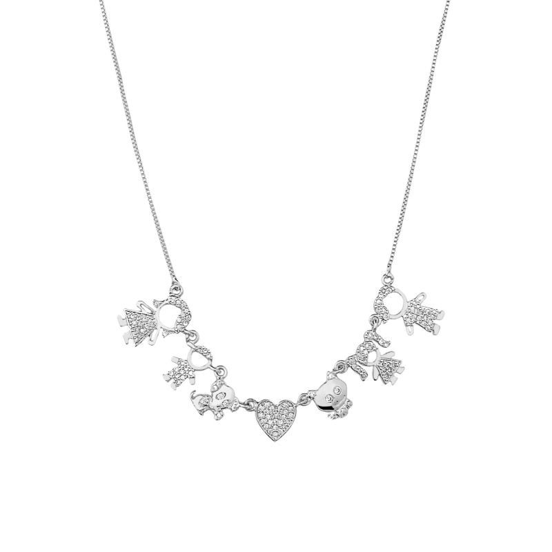 Colar My Collection Family Banhada a Ouro 18k