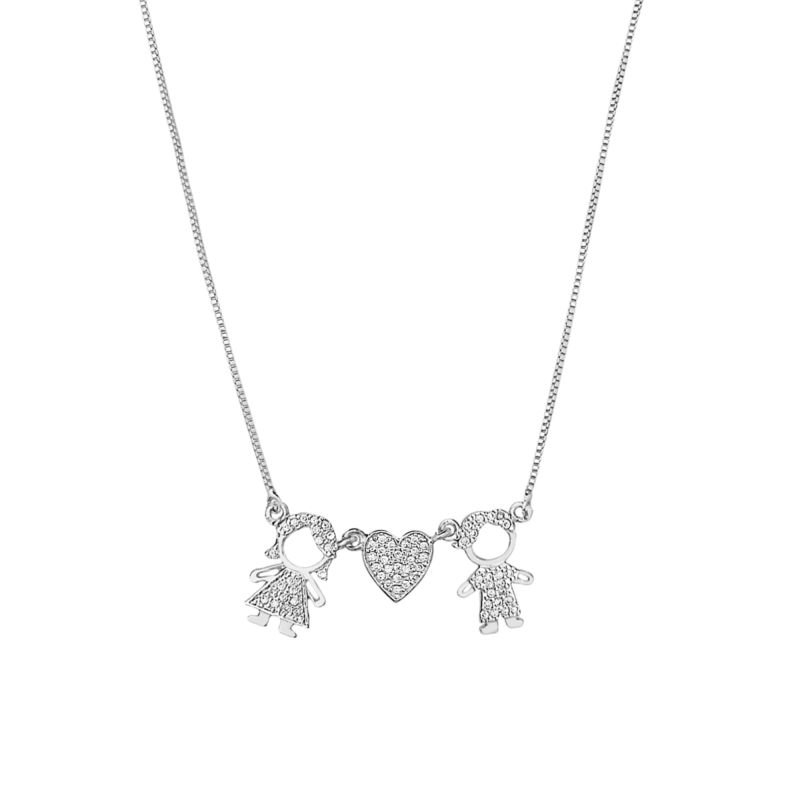 Colar My Collection Family Banhada a Ouro 18k