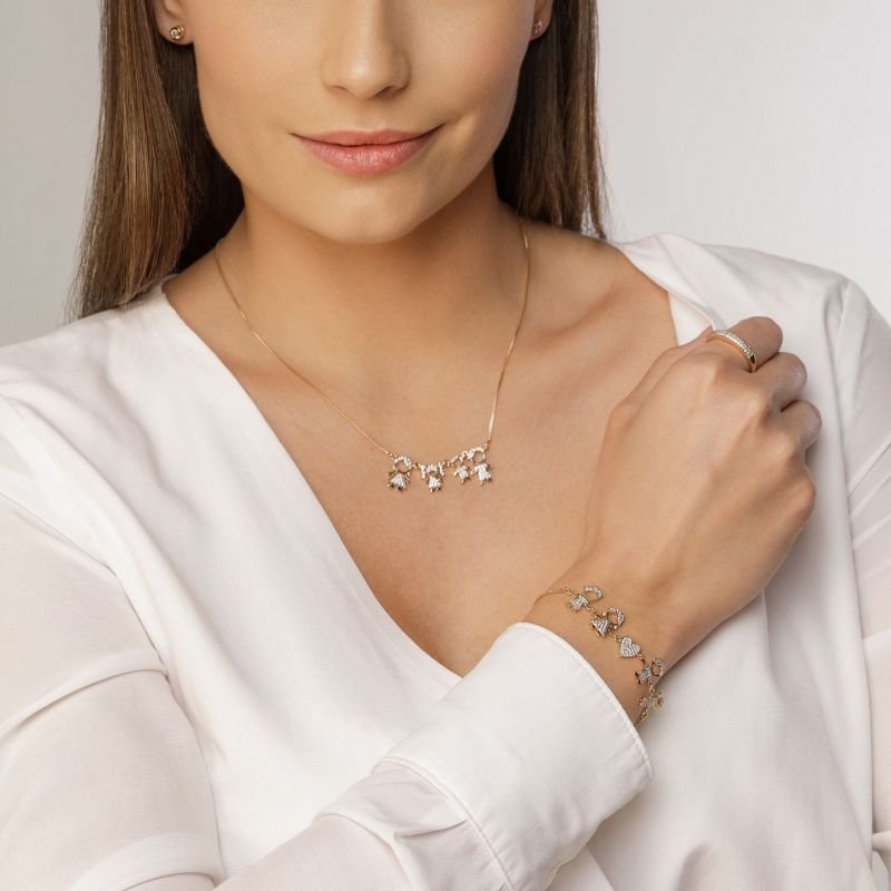 Colar My Collection Family Banhada a Ouro 18k