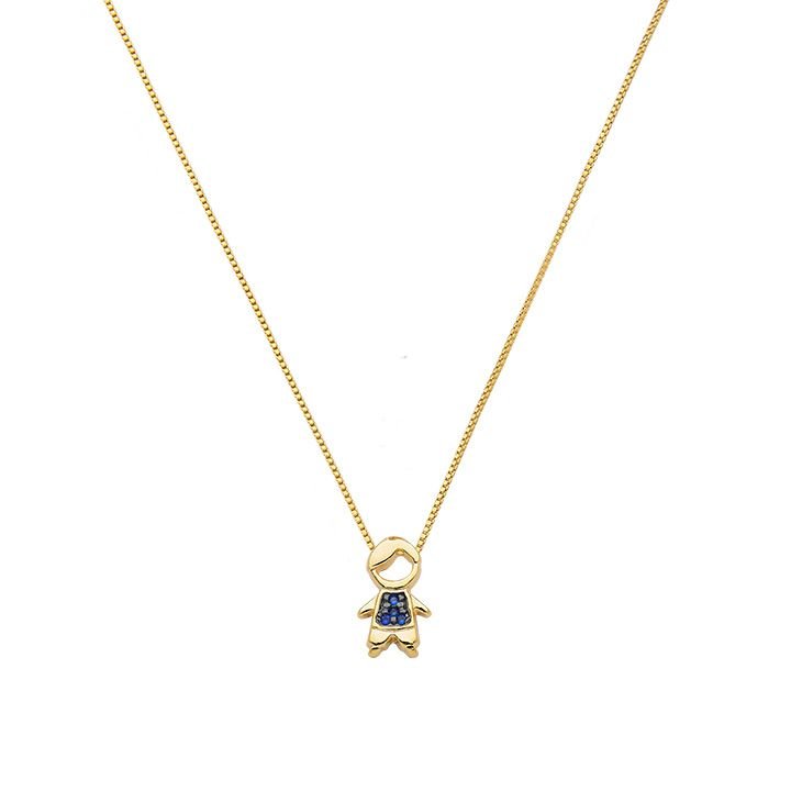 Colar My Collection Love Tradicional Letra Lisa Banhado a Ouro 18K - Z