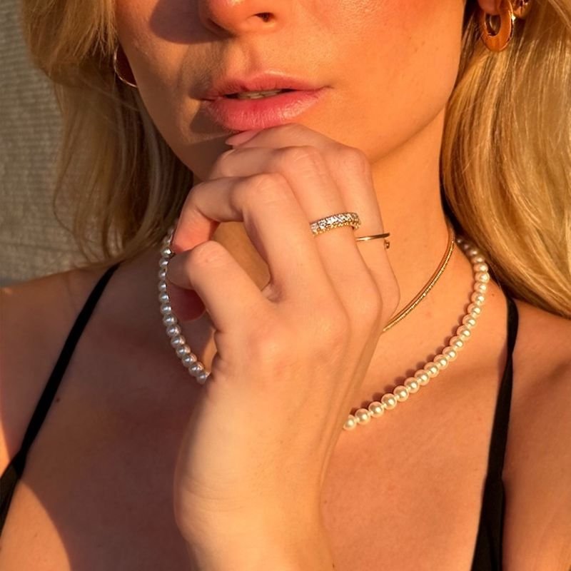 Colar Pérolas Shell Banhado a Ouro 18K