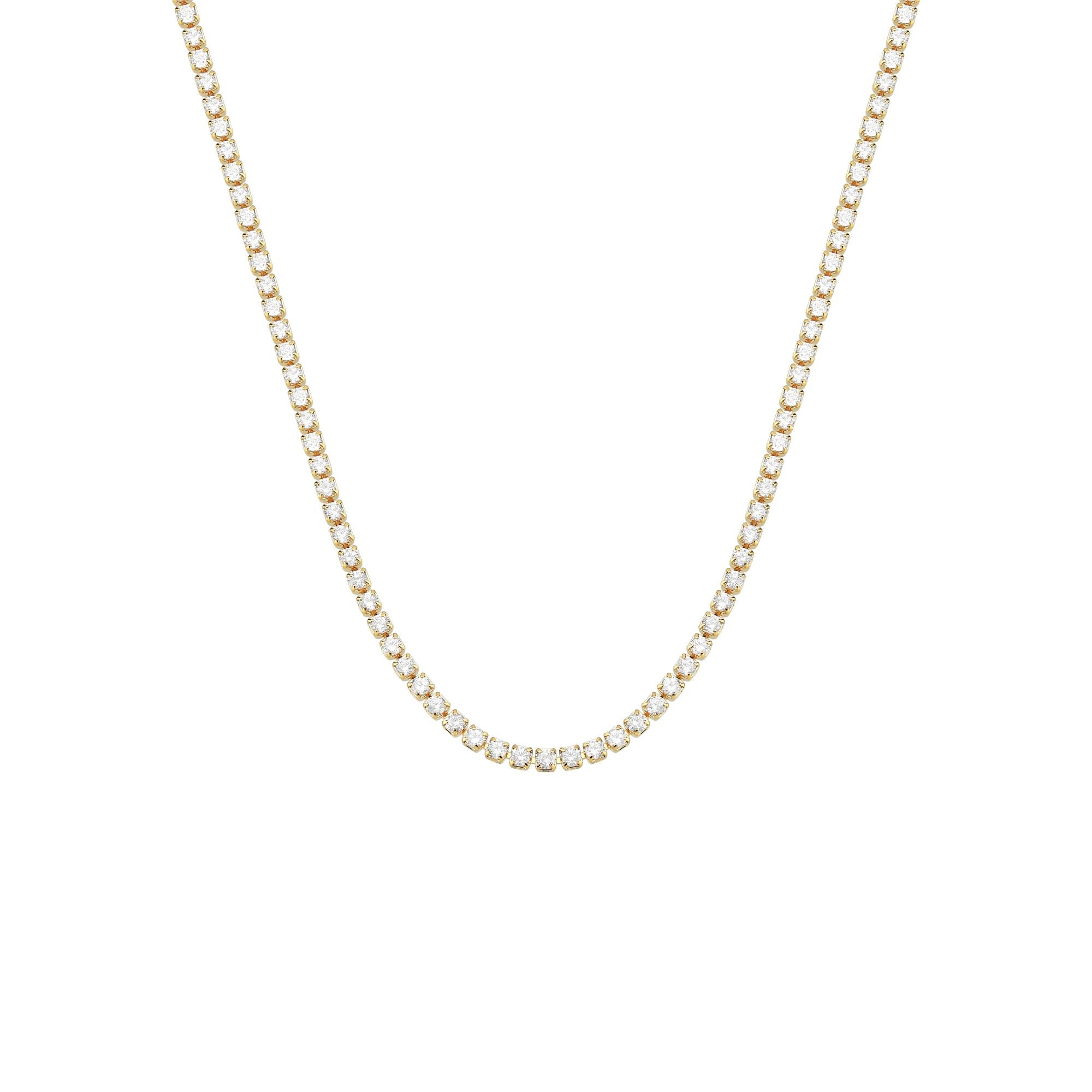 Colar Riviera Quadrada Fressen Hope Banhado a Ouro 18K