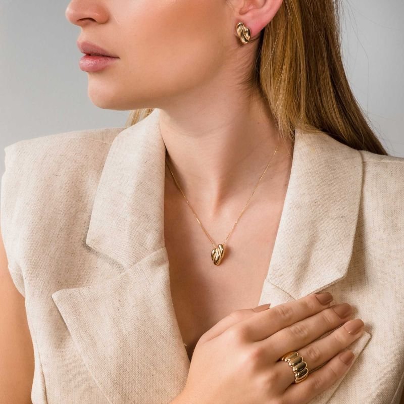 Colar Três Gotas Liso Fressen Hope Banhado a Ouro 18K