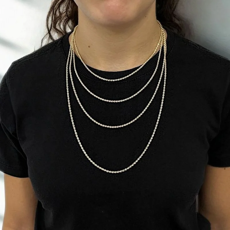 Corrente Cordão Baiano 2mm Banhado a Ouro 18K
