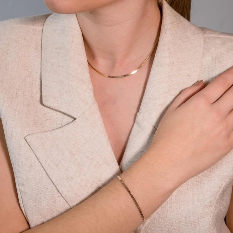 Corrente Malha italiana Lisa 2mm Banhada a Ouro 18K