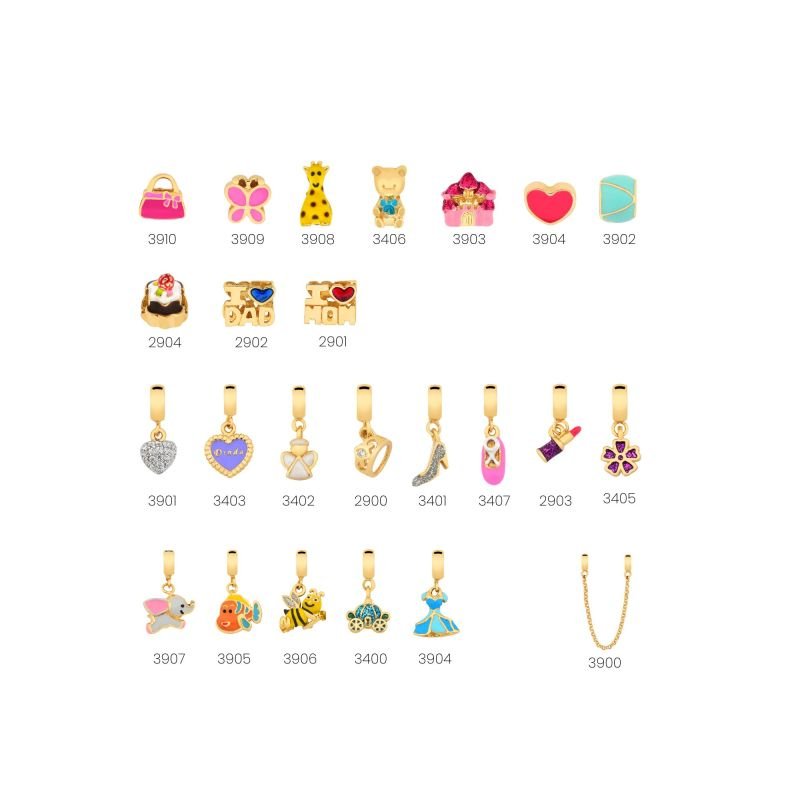 Pendentes Enjoy Infantil Banhados A Ouro 18K