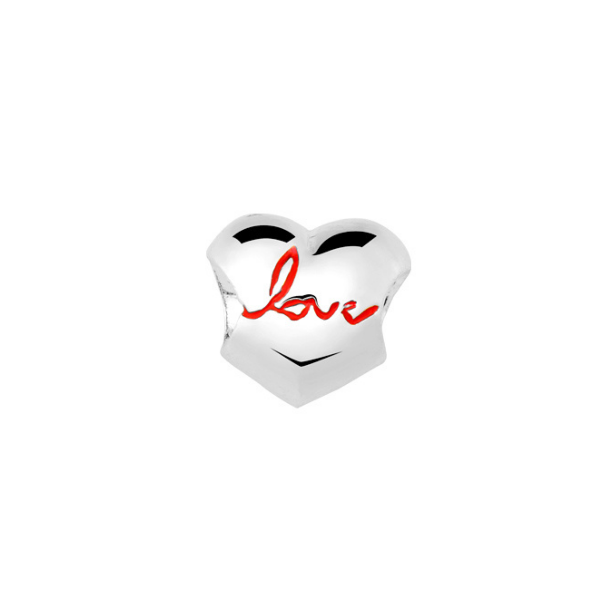 Pingente Enjoy Coração Love - PRATA