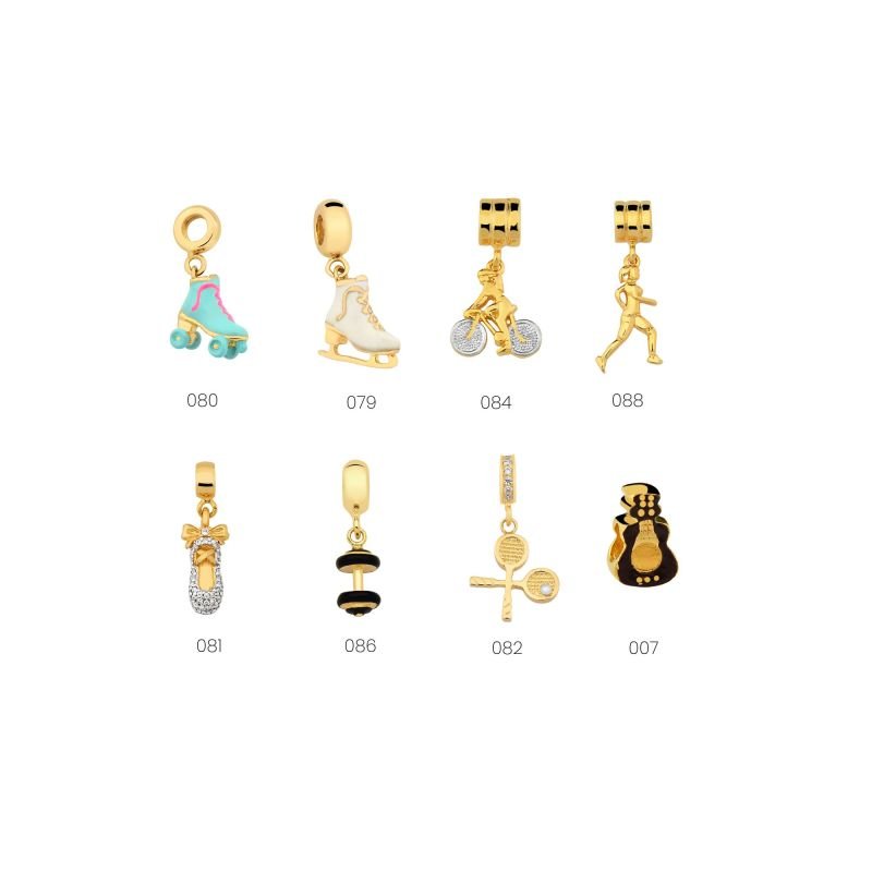 Pingente Enjoy Esportes Banhado a Ouro 18K