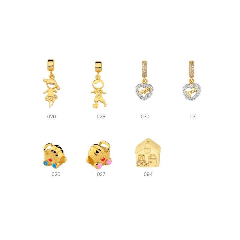 Pingente Enjoy Família Banhado a ouro 18k