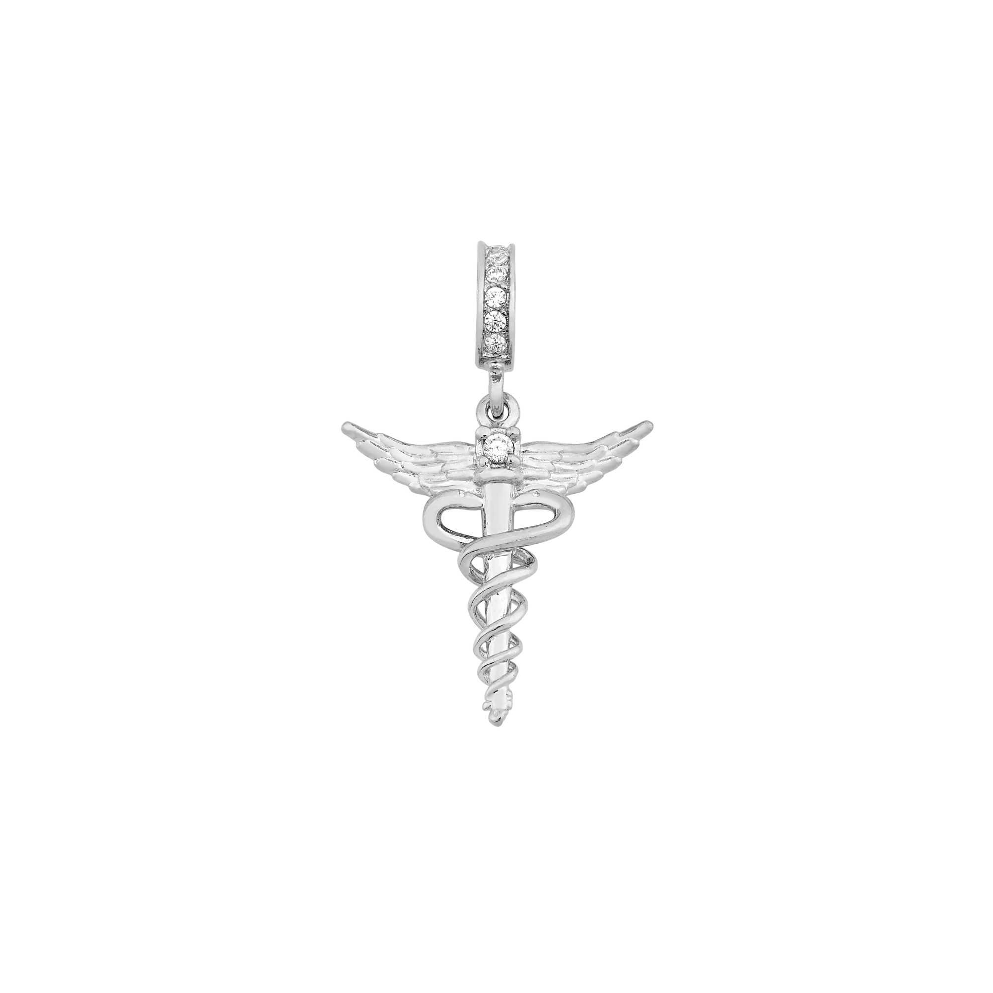 Pingente Enjoy Profissão - Área da Saúde - PRATA