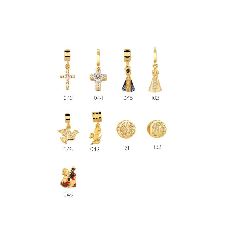 Pingente Enjoy Religioso Banhado a Ouro 18K