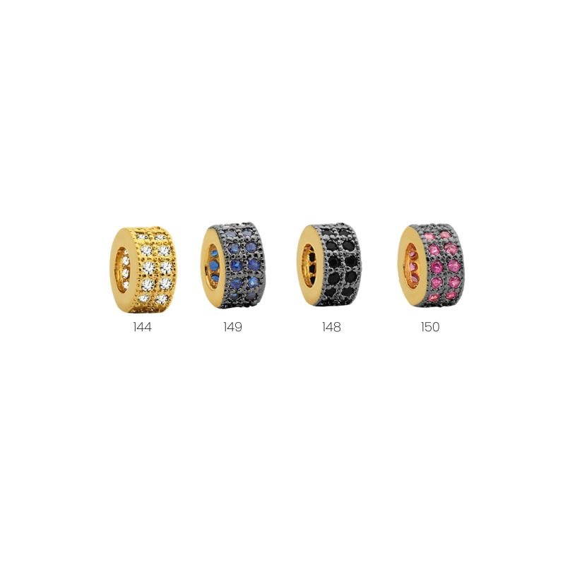 Pingente Enjoy Separador Mini Zircônias Banhado a Ouro 18K