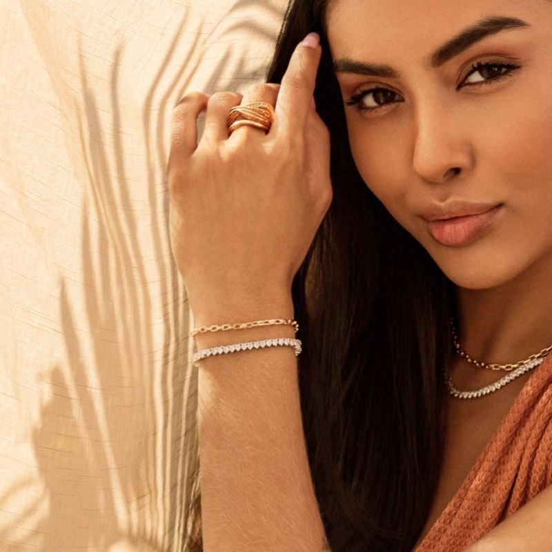 Pulseira Elo Banhada a Ouro 18K