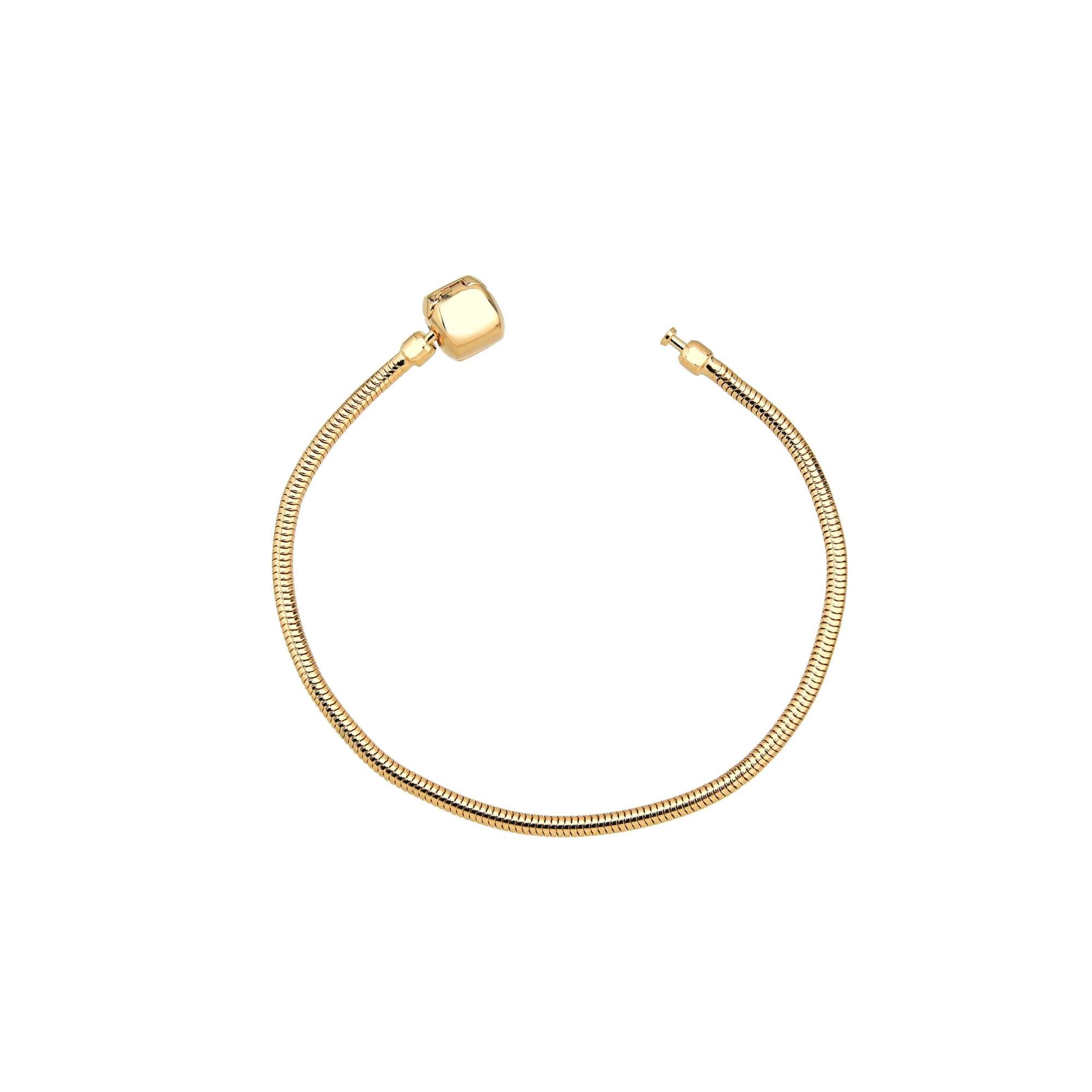 Pulseira Enjoy Adulta Lisa Banhada a Ouro 18K