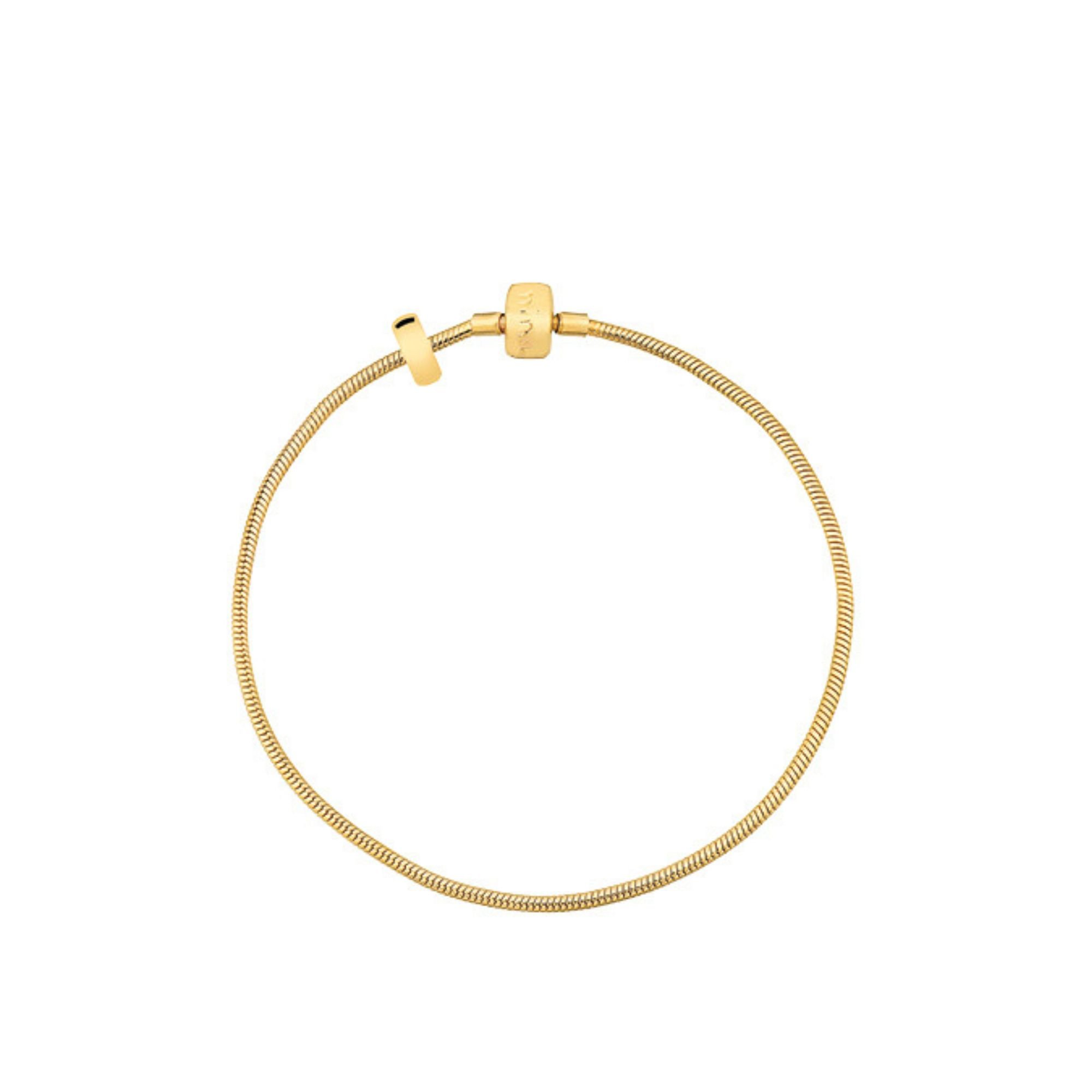 Pulseira Enjoy Infantil Lisa Banhada a Ouro 18K