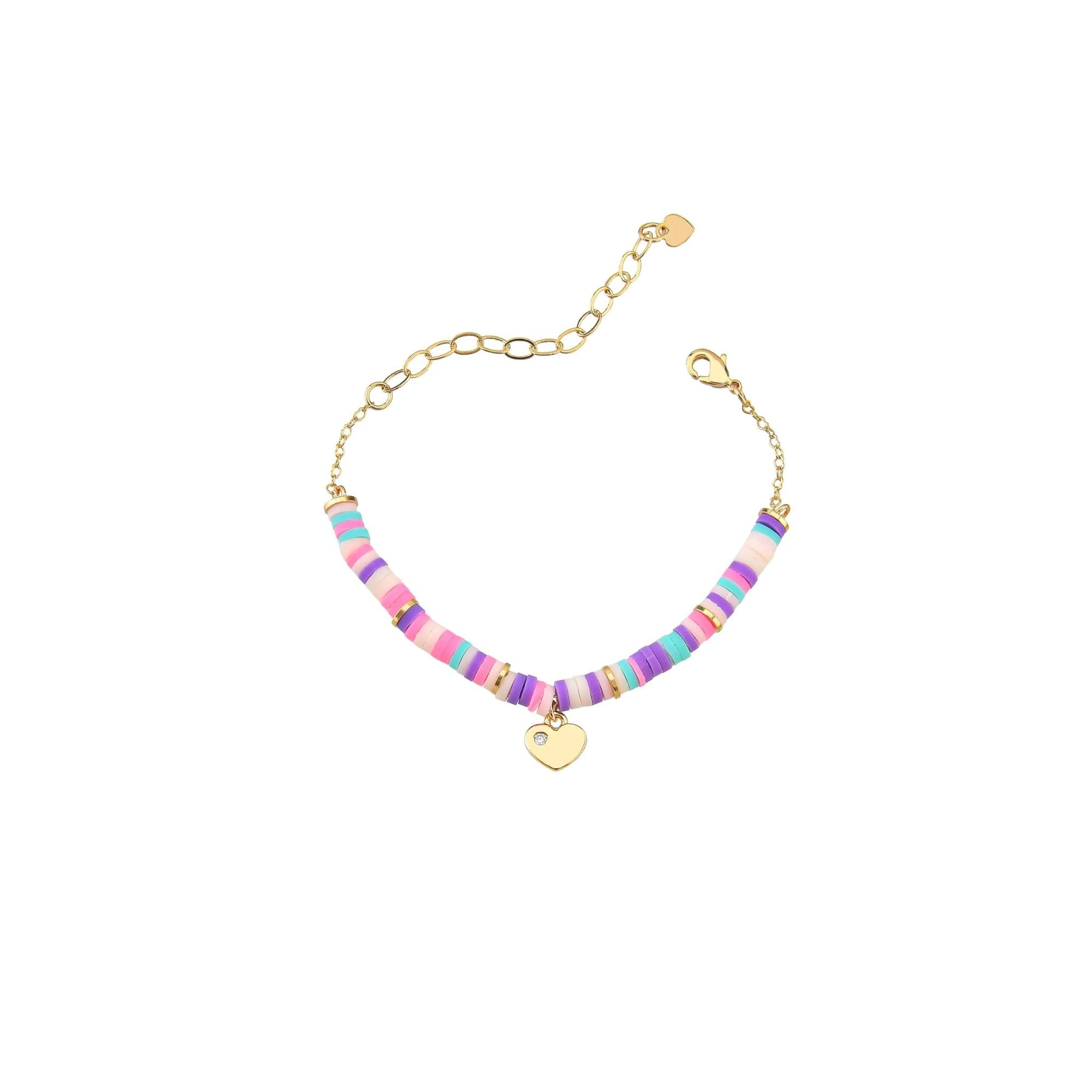 Pulseira Infantil Colorida Fressen Kids Banhada a Ouro 18K