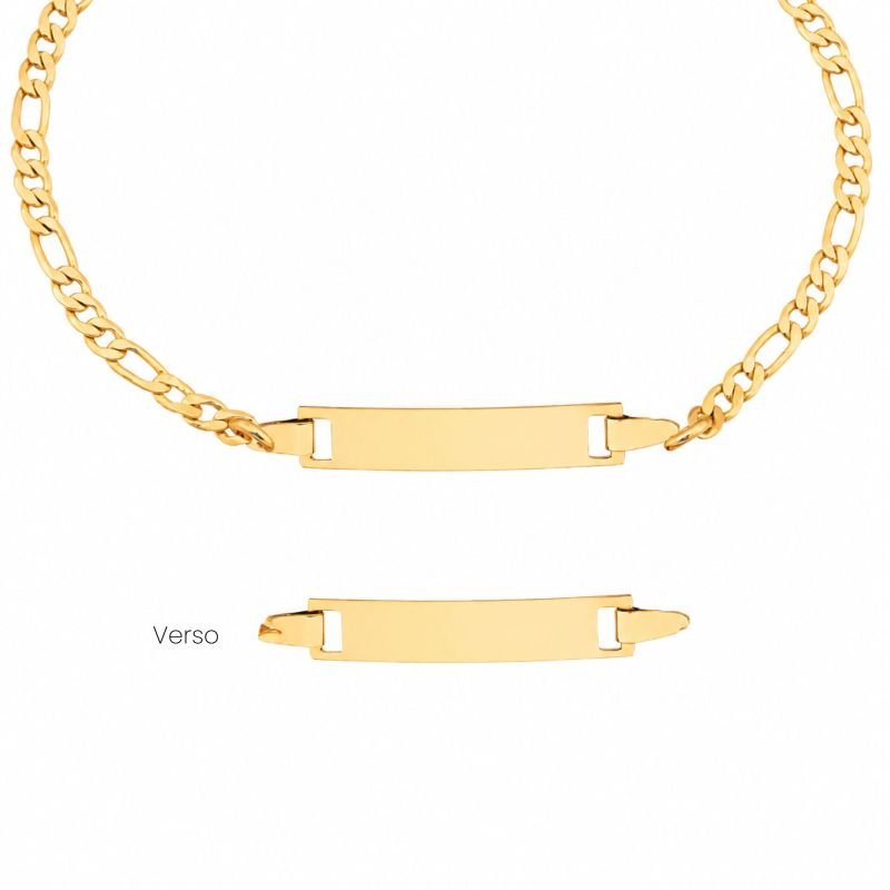 Pulseira Infantil Melindrosa Elo Fígaro Banhada a Ouro 18K