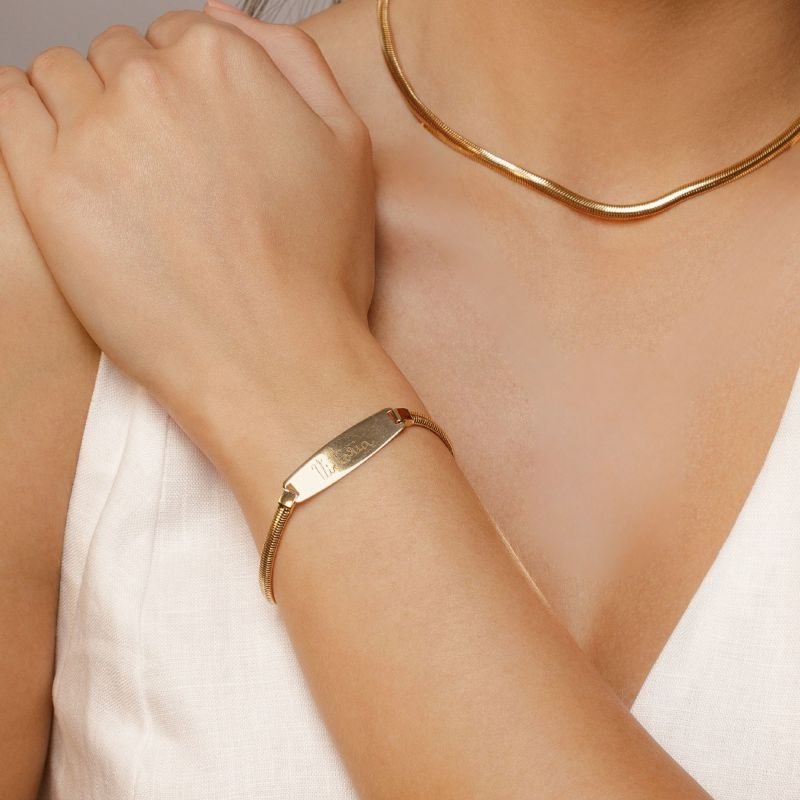 Pulseira Personalizada My Collection Eternize Banhada a Ouro 18K